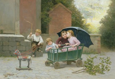 The Coach Ride, 1888 by Charles Bertrand D